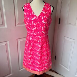 NWOT SAIL TO SABLE STS Neon Pink Floral Overlay Dress - Size 6